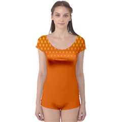 Orange Star Space Boyleg Leotard  by Mariart