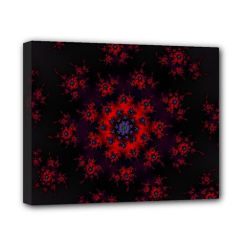 Fractal Abstract Blossom Bloom Red Canvas 10  X 8 