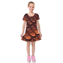 Fractal Mathematics Frax Hd Kids  Short Sleeve Velvet Dress by Nexatart