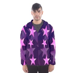 Background With A Stars Hooded Wind Breaker (men) by Nexatart