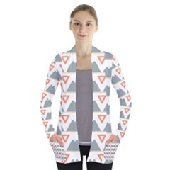 Triangles And Other Shapes     Women s Open Front Pockets Cardigan