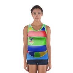 Balloon Volleyball Ball Sport Women s Sport Tank Top  by Nexatart