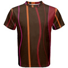 Colorful Striped Background Men s Cotton Tee by TastefulDesigns