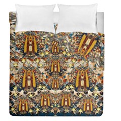 Lady Panda Goes Into The Starry Gothic Night Duvet Cover Double Side (queen Size) by pepitasart