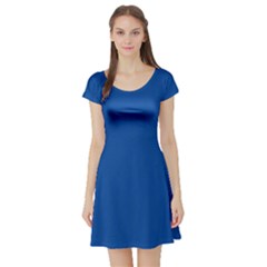 Fleet Blue Short Sleeve Skater Dress by NoctemClothing