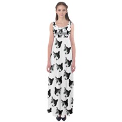 Cat Pattern Empire Waist Maxi Dress by Valentinaart