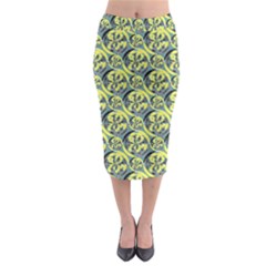 Black And Yellow Pattern Midi Pencil Skirt by linceazul