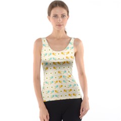 Birds And Daisies Tank Top by linceazul