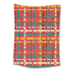 Colorful Line Segments Medium Tapestry by linceazul