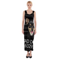 Bad Dog Fitted Maxi Dress by Valentinaart