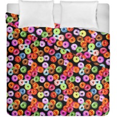 Colorful Yummy Donuts Pattern Duvet Cover Double Side (king Size) by EDDArt