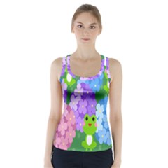 Animals Frog Face Mask Green Flower Floral Star Leaf Music Racer Back Sports Top by Mariart