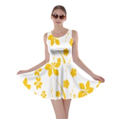 Shamrock Yellow Star Flower Floral Star Skater Dress by Mariart