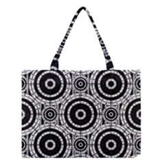 Geometric Black And White Medium Tote Bag by linceazul