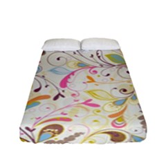 Colorful Seamless Floral Background Fitted Sheet (full/ Double Size) by TastefulDesigns