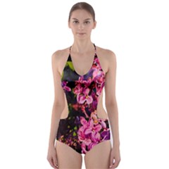 Lilacs Cut-out One Piece Swimsuit