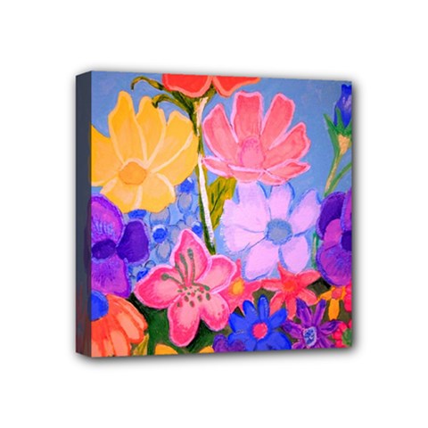 Spring Pastels Mini Canvas 4  X 4  by dawnsiegler