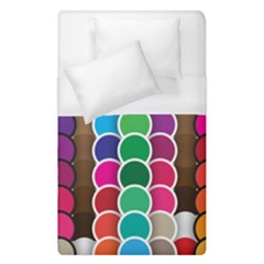 Circle Round Yellow Green Blue Purple Brown Orange Pink Duvet Cover (single Size)