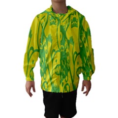 Easter Monster Sinister Happy Green Yellow Magic Rock Hooded Wind Breaker (kids)