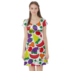 Fruite Watermelon Short Sleeve Skater Dress by Mariart