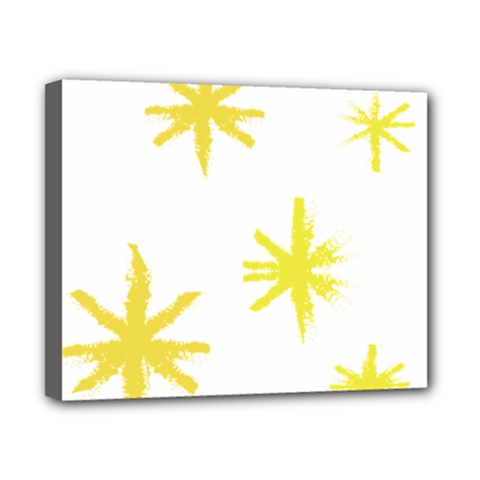 Line Painting Yellow Star Canvas 10  X 8  by Mariart