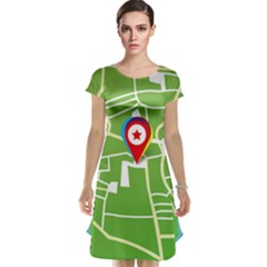 Map Street Star Location Cap Sleeve Nightdress by Mariart