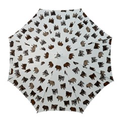 Pug Dog Pattern Golf Umbrellas by Valentinaart