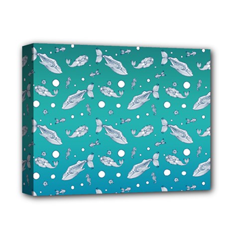 Under The Sea Paisley Deluxe Canvas 14  X 11  by emilyzragz