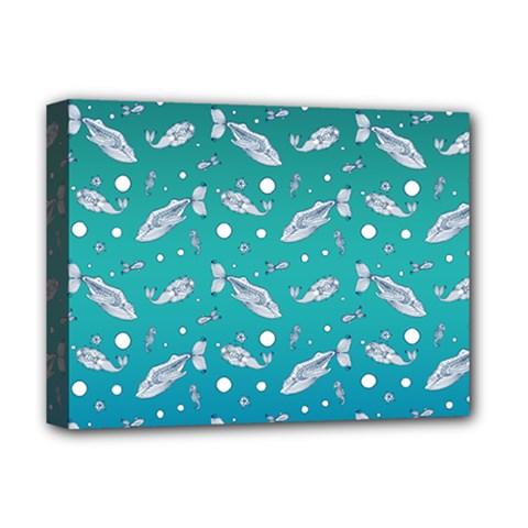 Under The Sea Paisley Deluxe Canvas 16  X 12   by emilyzragz