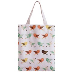 Assorted Birds Pattern Zipper Classic Tote Bag by linceazul