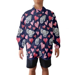 Elephant Lover Hearts Elephants Wind Breaker (kids) by BubbSnugg