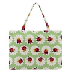 Ladybugs Pattern Medium Zipper Tote Bag by linceazul