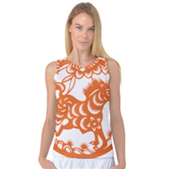 Chinese Zodiac Horoscope Horse Zhorse Star Orangeicon Women s Basketball Tank Top