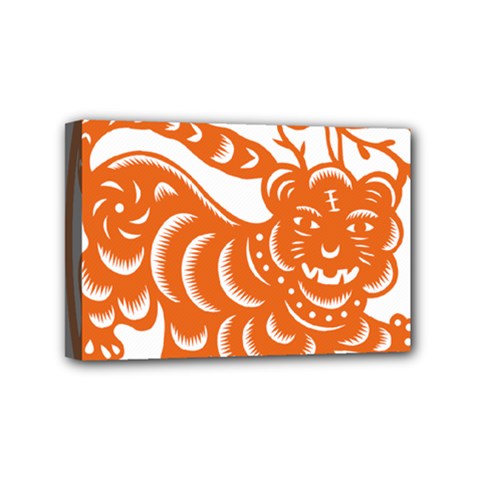 Chinese Zodiac Signs Tiger Star Orangehoroscope Mini Canvas 6  X 4  by Mariart