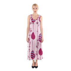 Flower Floral Mpink Frame Sleeveless Maxi Dress by Mariart