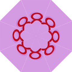 Illustrated Zodiac Purple Red Star Polka Circle Hook Handle Umbrellas (medium) by Mariart