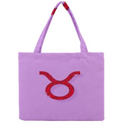 Illustrated Zodiac Purple Red Star Polka Circle Mini Tote Bag by Mariart