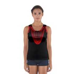 Normal Field Of An Elliptic Paraboloid Red Women s Sport Tank Top  by Mariart