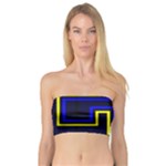 Tron Light Walls Arcade Style Line Yellow Blue Bandeau Top