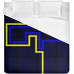 Tron Light Walls Arcade Style Line Yellow Blue Duvet Cover (King Size)