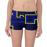 Tron Light Walls Arcade Style Line Yellow Blue Reversible Bikini Bottoms