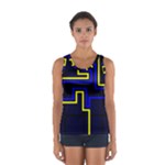 Tron Light Walls Arcade Style Line Yellow Blue Women s Sport Tank Top 