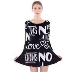 Love Knows No Gender Long Sleeve Velvet Skater Dress by Valentinaart