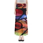 Graphic Shapes Experimental Rainbow Color Maxi Skirts