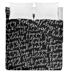 Happy Holidays Duvet Cover Double Side (queen Size) by Mariart