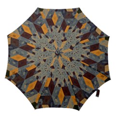 Apophysis Isometric Tessellation Orange Cube Fractal Triangle Hook Handle Umbrellas (medium) by Mariart