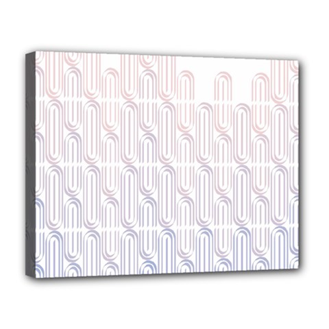 Seamless Horizontal Modern Stylish Repeating Geometric Shapes Rose Quartz Canvas 14  X 11 
