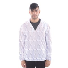 Seamless Horizontal Modern Stylish Repeating Geometric Shapes Rose Quartz Hooded Wind Breaker (men) by Mariart