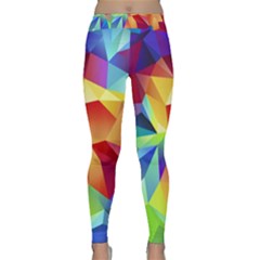 Triangles Space Rainbow Color Classic Yoga Leggings