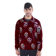 Funny Skull Rosebed Wind Breaker (men) by designworld65